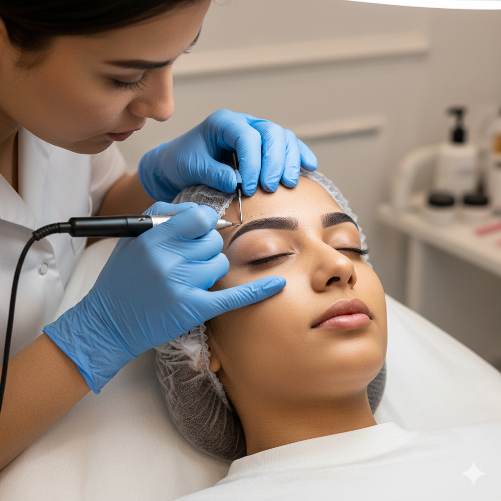 Microblading eyebrow treatment in Kota